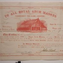 Hope Chapter no. 244 Certificate